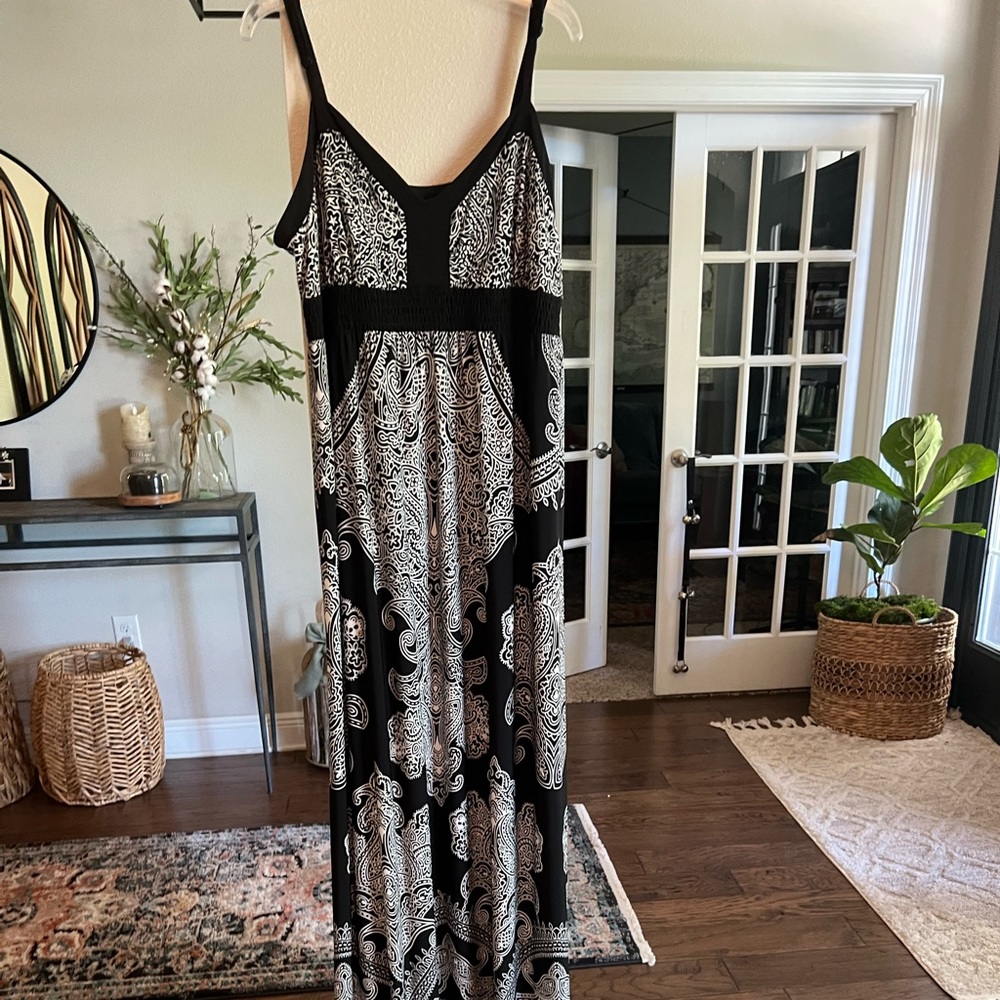 Black and white BoHo sundress